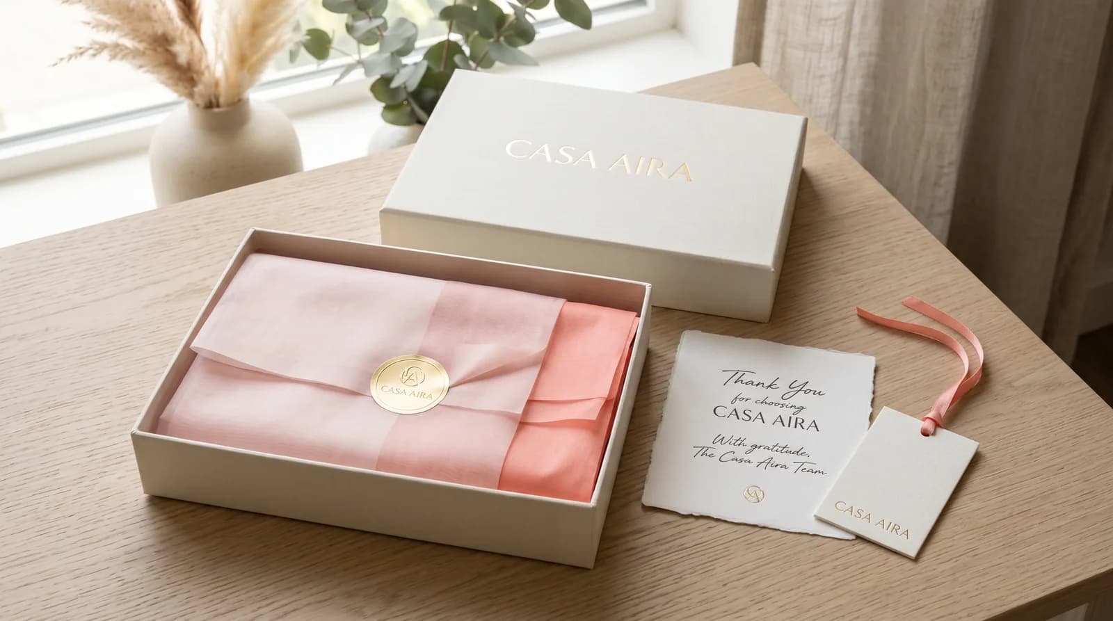 Experiencia de empaque y packaging de lujo Casa Aira